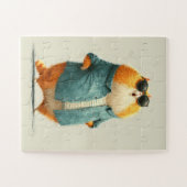 Coole Sonnenbrille Cat - Stilvolles Puzzle (Horizontal)