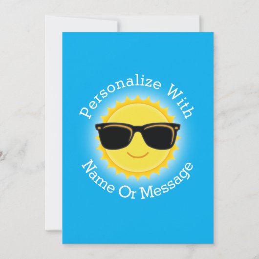 Coole Sonnenbrille Einladung (Vorderseite)