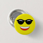 Coole Sonnenbrille Emoji Button (Vorne & Hinten)