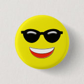 Coole Sonnenbrille Emoji Button (Vorderseite)