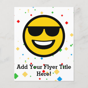 Coole Sonnenbrille Emoji Flyer