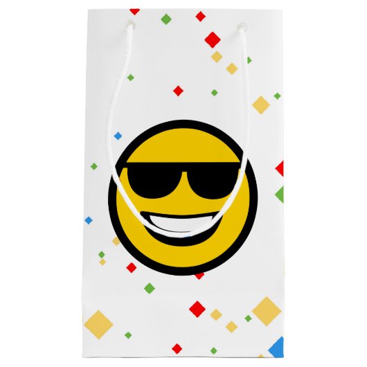 Coole Sonnenbrille Emoji Kleine Geschenktüte (Vorderseite)