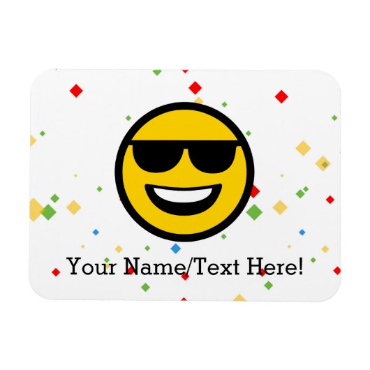 Coole Sonnenbrille Emoji Magnet (Horizontal)