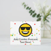 Coole Sonnenbrille Emoji Postkarte (Stehend Vorderseite)