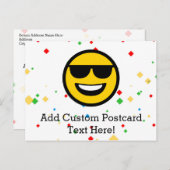 Coole Sonnenbrille Emoji Postkarte (Vorne/Hinten)