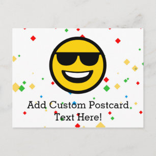 Coole Sonnenbrille Emoji Postkarte