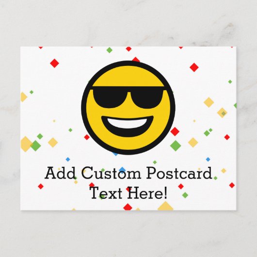 Coole Sonnenbrille Emoji Postkarte (Vorderseite)