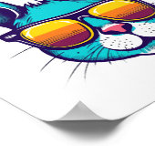 Coole Sonnenbrille für Osterhasen Poster (Ecke)