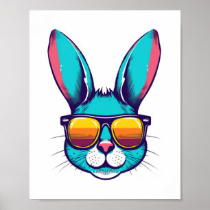 Coole Sonnenbrille für Osterhasen Poster