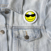 Coole Sonnenbrille-gelbes Gesicht Button (Beispiel)