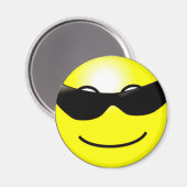 Coole Sonnenbrille Gelbes Gesicht Magnet (Vorderseite/Rückseite)