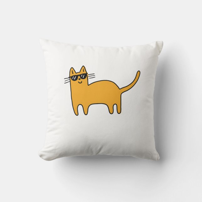 Coole Sonnenbrille Katze Kissen (Vorderseite)