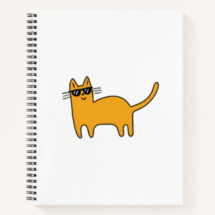 Coole Sonnenbrille Katze Notizblock