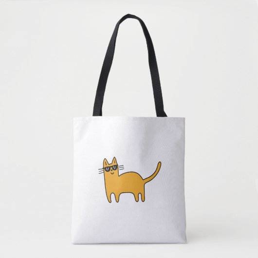 Coole Sonnenbrille Katze Tasche (Vorderseite)