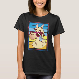Coole Sonnenbrille Llama Alpaca Cool Retro Vintag  T-Shirt