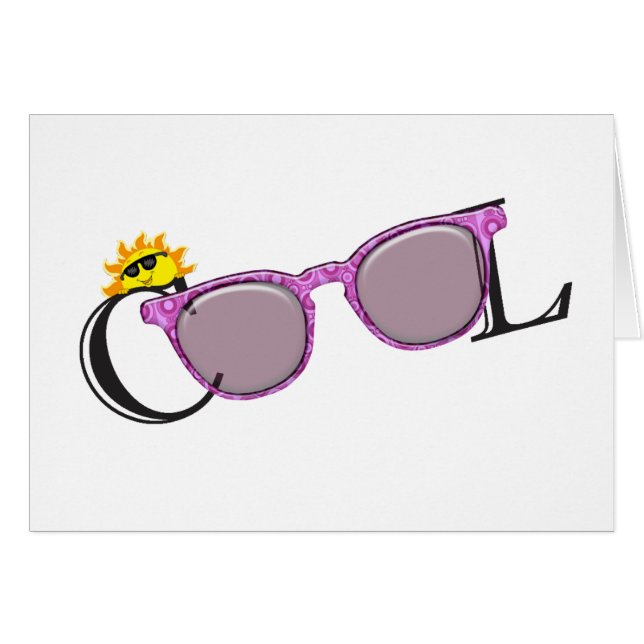 coole Sonnenbrille mit Sonnenuntergang (Vorderseite (Horizontal))