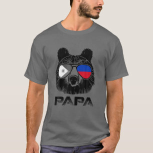 Coole Sonnenbrille Papa Bear Philippine Flagge Pri T-Shirt
