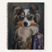 Coole Sonnenbrille Rockstar Shetland Sheepdog Shel Notizblock (Vorderseite)