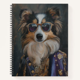 Coole Sonnenbrille Rockstar Shetland Sheepdog Shel Notizblock