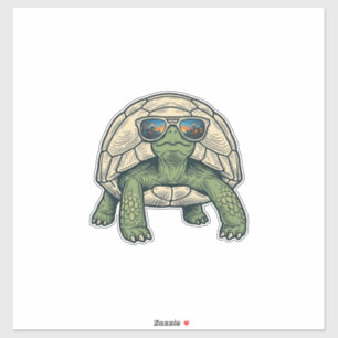 Coole Sonnenbrille Schildkröte Vintage Vektor Desi Aufkleber