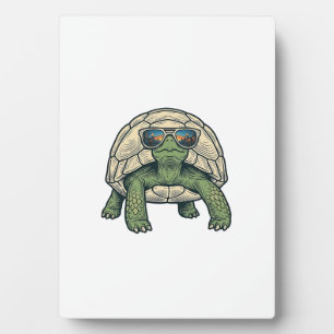 Coole Sonnenbrille Schildkröte Vintage Vektor Desi Fotoplatte
