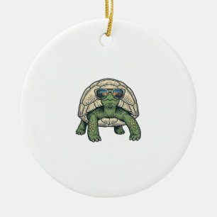 Coole Sonnenbrille Schildkröte Vintage Vektor Desi Keramik Ornament