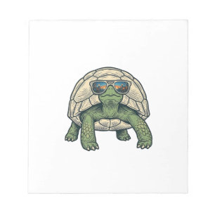 Coole Sonnenbrille Schildkröte Vintage Vektor Desi Notizblock