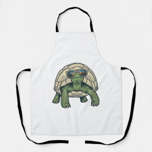 Coole Sonnenbrille Schildkröte Vintage Vektor Desi Schürze