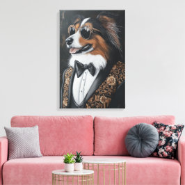 Coole Sonnenbrille Shetland Sheepdog | Sheltie Leinwanddruck