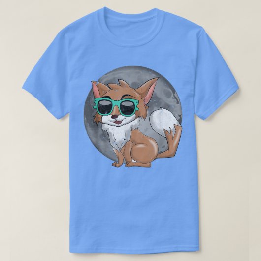 Coole Sonnenbrille Vollmond Tier Lover Funny Fox T T-Shirt (Design vorne)
