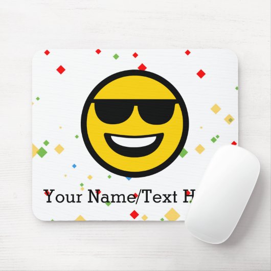 Coole Sonnenbrillen Emoji Mousepad (Mit Mouse)