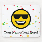Coole Sonnenbrillen Emoji Mousepad (Vorne)