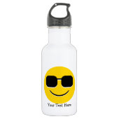Coole Sonnenbrillen Emoji Trinkflasche (Vorderseite)