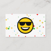 Coole Sonnenbrillen Emoji Visitenkarte (Rückseite)