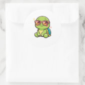 Coole Sonnenbrillen Vibes Runder Aufkleber (Tasche)