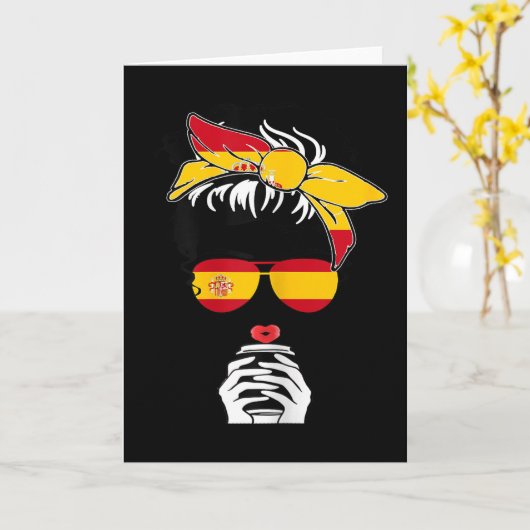 Coole spanische Kaffeemama Mom Mädchen Sis Tante S Karte (Gelbe Blume)