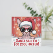 Coole Sphynx-Katze Weihnachten Santa Design (Stehend Vorderseite)