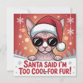 Coole Sphynx-Katze Weihnachten Santa Design (Rückseite)