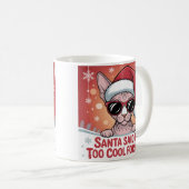 Coole Sphynx-Katze Weihnachten Santa Design Kaffeetasse (VorderseiteRechts)