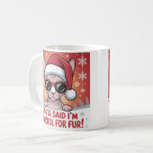 Coole Sphynx-Katze Weihnachten Santa Design Kaffeetasse (Vorderseite Links)