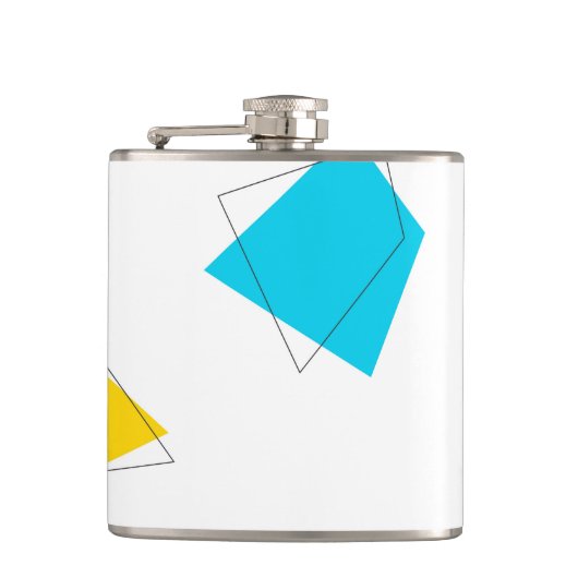 Coole, spielerische, moderne, trendige, urbane Mus Flachmann (Vorderseite)