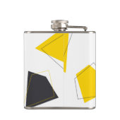 Coole, spielerische, moderne, trendige, urbane Mus Flachmann (Rückseite)