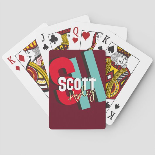 Coole Spielkarten mit Namen (Rückseite)