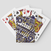 Coole Spielkarten mit Namen - Monogramm Blau (Rückseite)