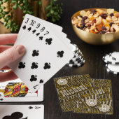 Coole Spielkarten mit Namen - Monogramm Braun (In Situ)