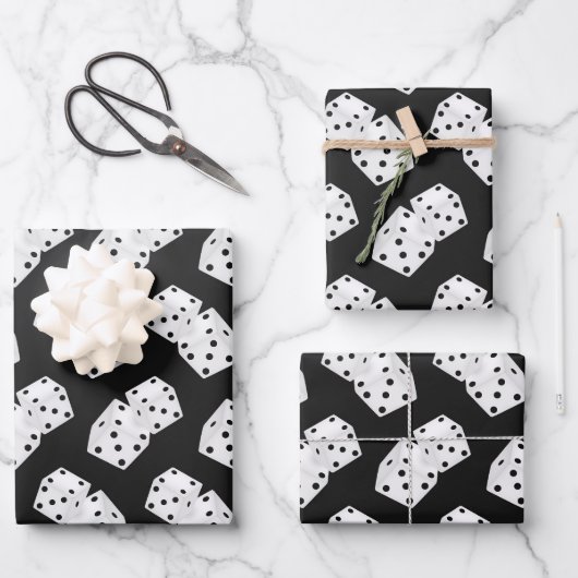 Coole Spielwürfel Geschenkpapier Set (Vorderseite)