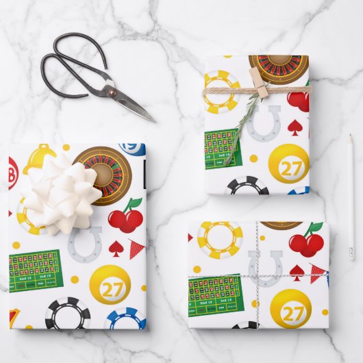 Coole Spielwürfel Geschenkpapier Set (Vorderseite)