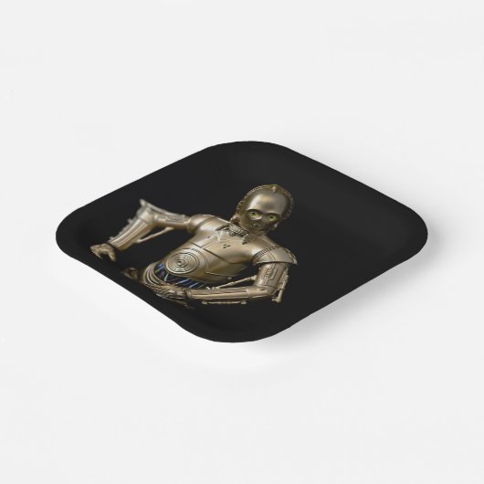 Coole Spielzeugfotografie Droid Pappteller (Gewinkelt)