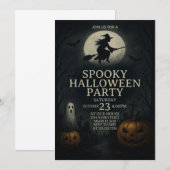 Coole Spooky Halloween-Party Einladung (Vorne/Hinten)