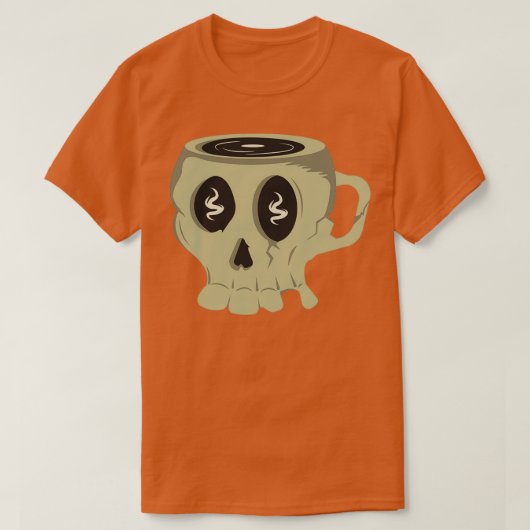 Coole Spooky-Skull-Tasse T-Shirt (Design vorne)